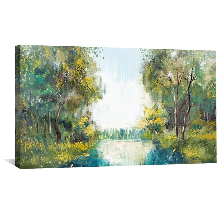 Glade Riverpath Canvas Art Clock Canvas