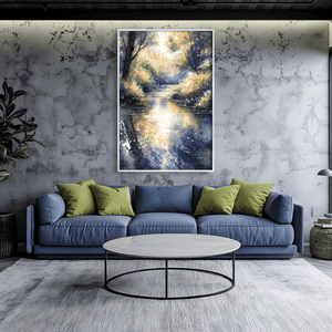 Gleam Through the Trees Canvas Art Clock Canvas