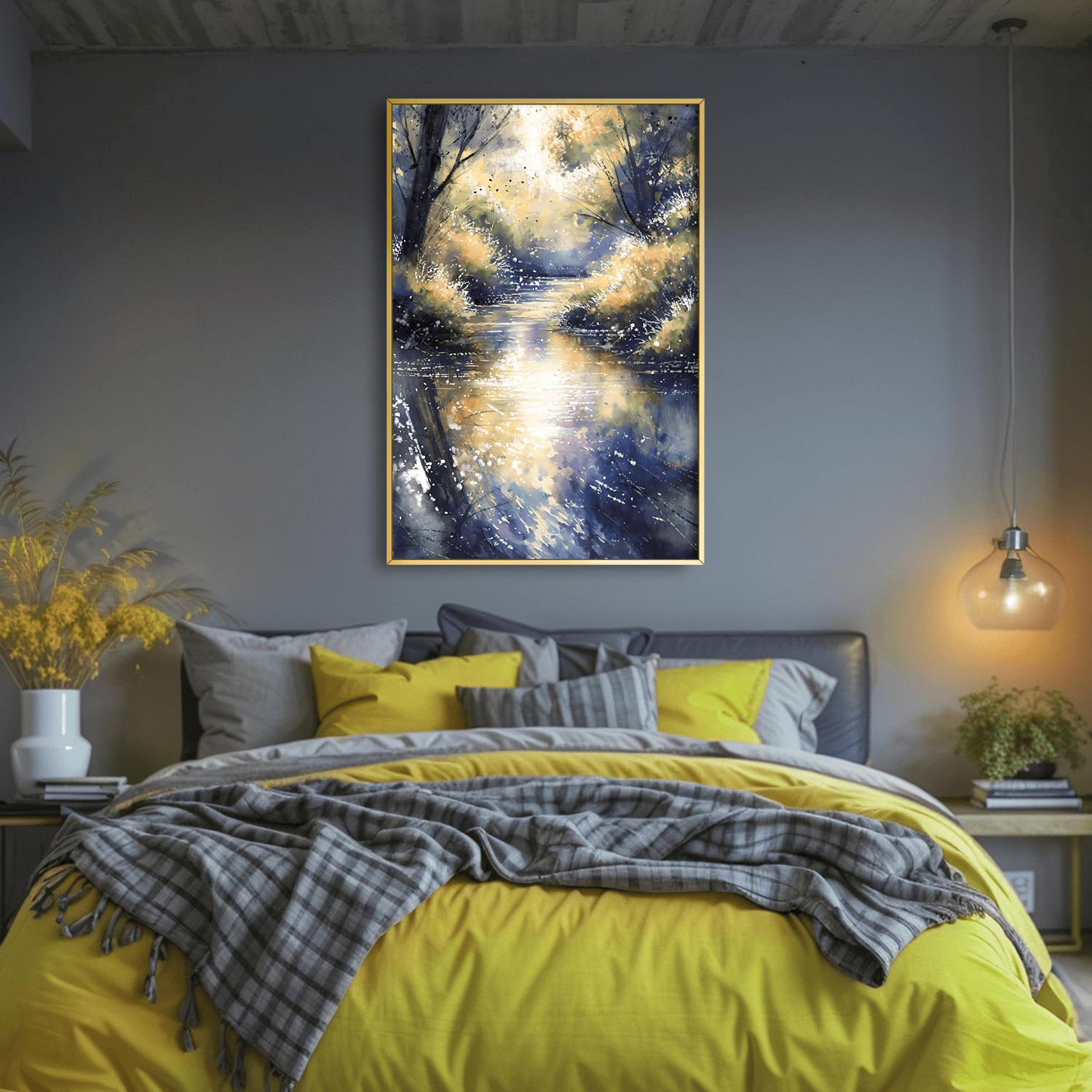 Gleam Through the Trees Canvas Art Clock Canvas