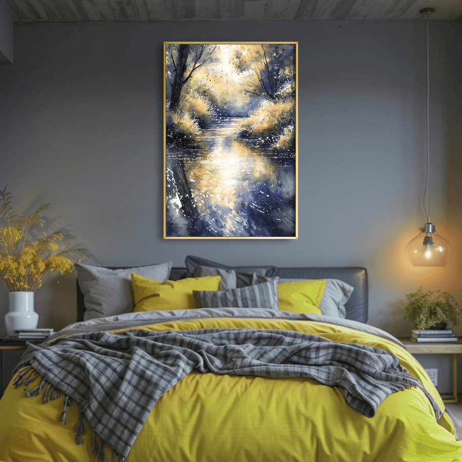 Gleam Through the Trees Canvas Art Clock Canvas