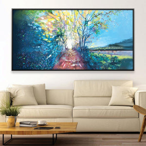 Gleaming Path Canvas Art 20 x 10in / Canvas Clock Canvas