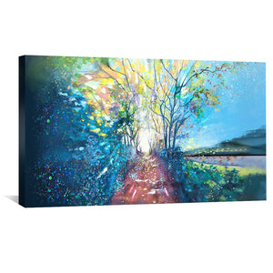 Gleaming Path Canvas Art Clock Canvas