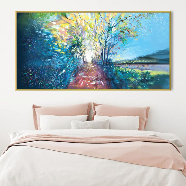 Gleaming Path Canvas Art Clock Canvas