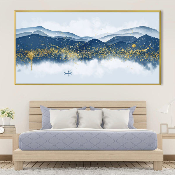 Glittered Mountains Canvas Art Clock Canvas