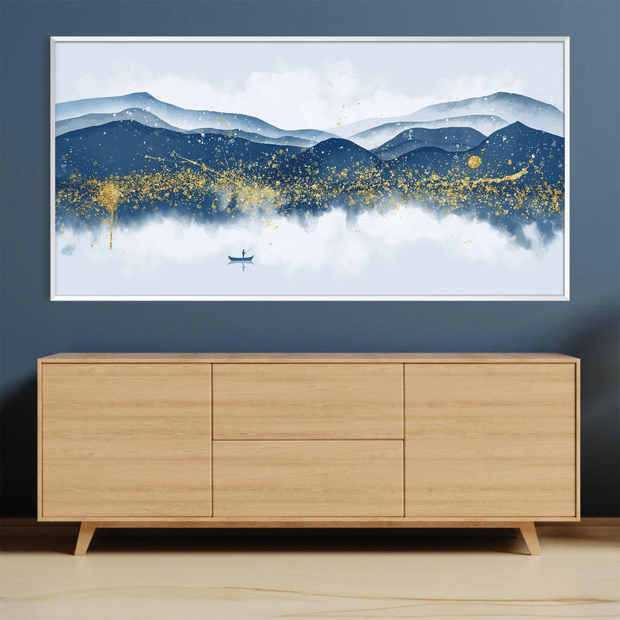 Glittered Mountains Canvas Art Clock Canvas