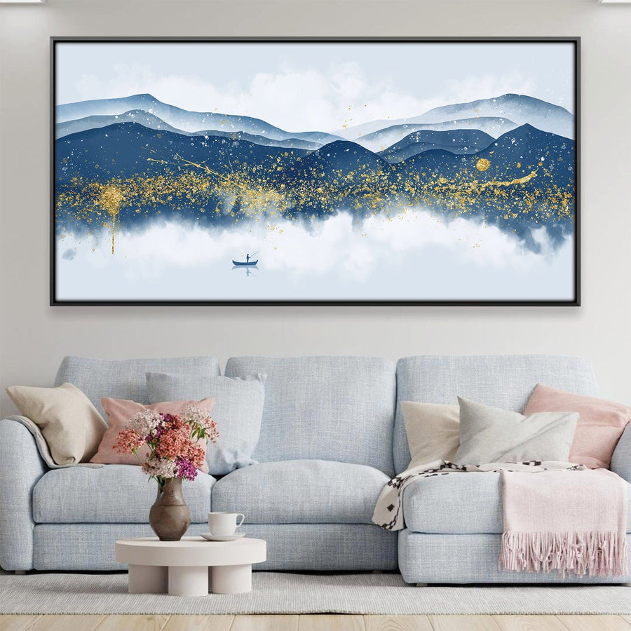 Glittered Mountains Canvas Art Clock Canvas
