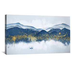 Glittered Mountains Canvas Art Clock Canvas