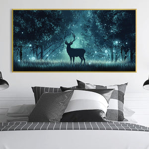 Glow of the Stag Canvas Art Clock Canvas