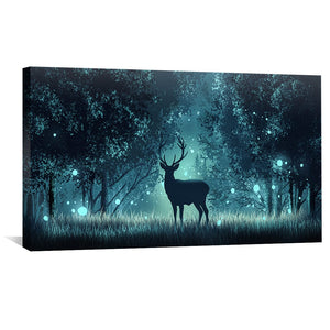 Glow of the Stag Canvas Art Clock Canvas