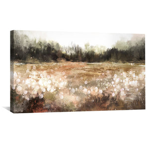 Glowing Prarie Canvas Art Clock Canvas