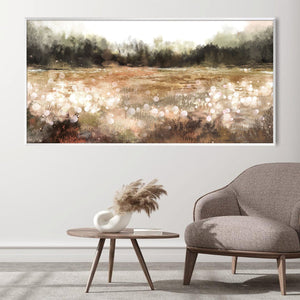 Glowing Prarie Canvas Art Clock Canvas