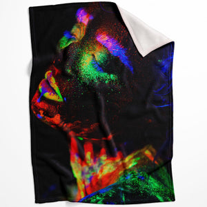 Glowing Woman B Blanket Blanket 75 x 100cm Clock Canvas