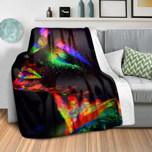 Glowing Woman B Blanket Blanket Clock Canvas