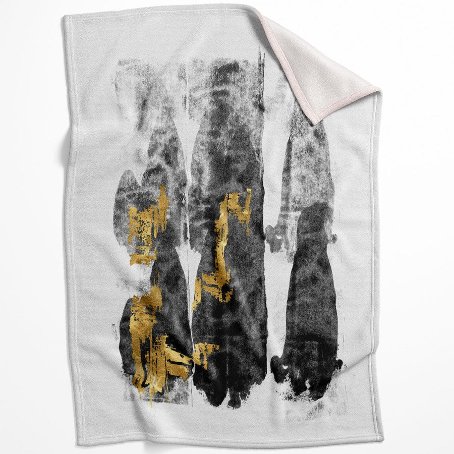 Gold Smear C Blanket Blanket 75 x 100cm Clock Canvas