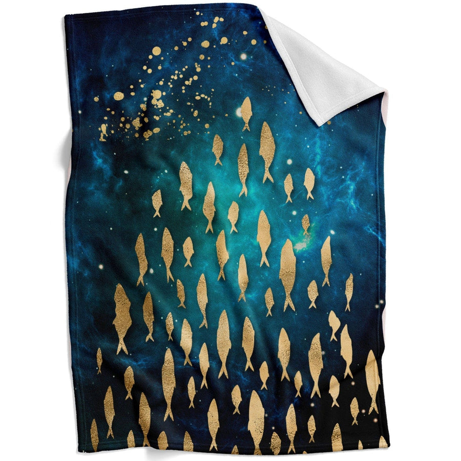 Golden Array B Blanket Blanket Clock Canvas