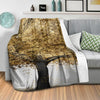 Golden Botany Blanket Blanket Clock Canvas