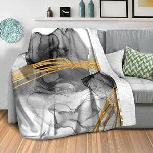 Golden Desire Blanket Blanket Clock Canvas