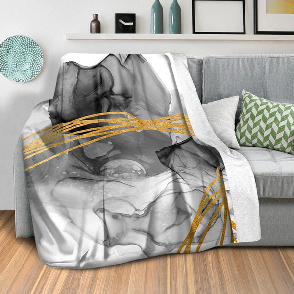 Golden Desire Blanket Blanket Clock Canvas