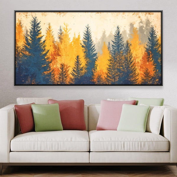 Golden Hour Pines Canvas Art 20 x 10in / Canvas Clock Canvas