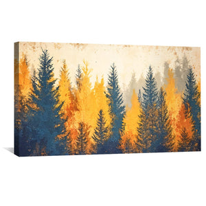 Golden Hour Pines Canvas Art Clock Canvas