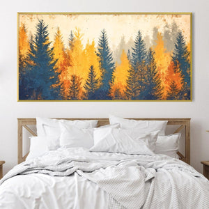 Golden Hour Pines Canvas Art Clock Canvas