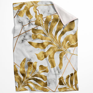 Golden Leaf A Blanket Blanket 75 x 100cm Clock Canvas