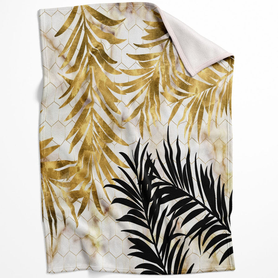 Golden Leaf C Blanket Blanket 75 x 100cm Clock Canvas