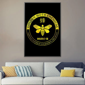 Golden Moth Chemical Canvas Art 12 x 18in / Canvas Clock Canvas