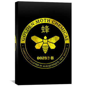 Golden Moth Chemical Canvas Art Clock Canvas