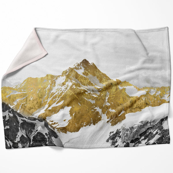 Golden Mountain Blanket Blanket 75 x 100cm Clock Canvas