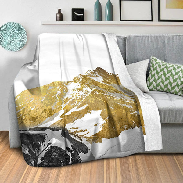 Golden Mountain Blanket Blanket Clock Canvas