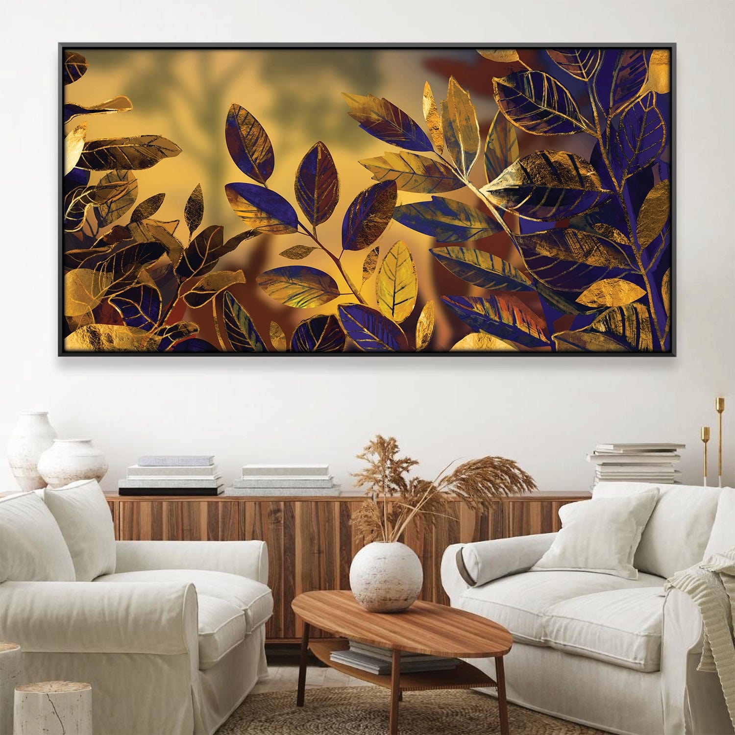 Golden Tinted Leaves Canvas product thumbnail