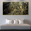 Golden Vortex Canvas Art Clock Canvas