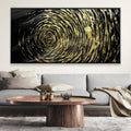 Golden Vortex Canvas Art Clock Canvas
