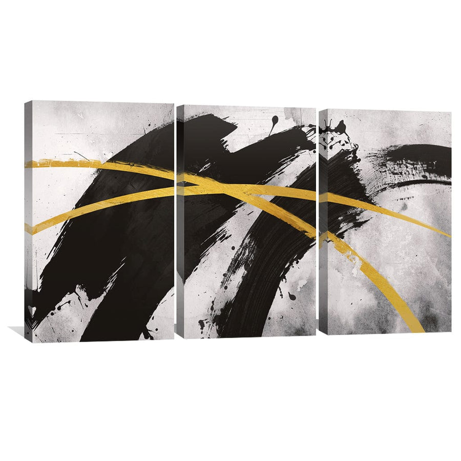 Golden X Canvas Art Clock Canvas