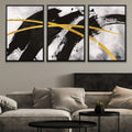 Golden X Canvas Art Clock Canvas