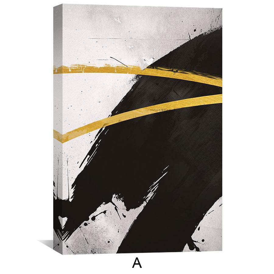 Golden X Canvas Art Clock Canvas
