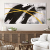 Golden X Canvas - Single Panel Art Clock Canvas