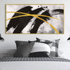 Golden X Canvas - Single Panel Art Clock Canvas