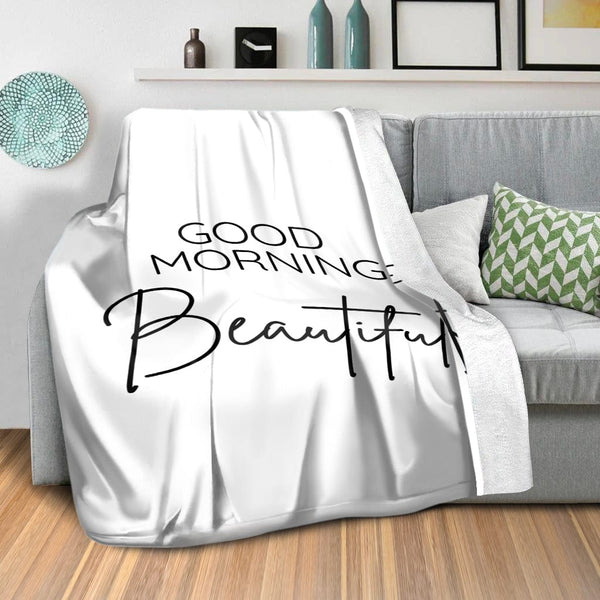 Good Morning Beautiful Blanket Blanket Clock Canvas