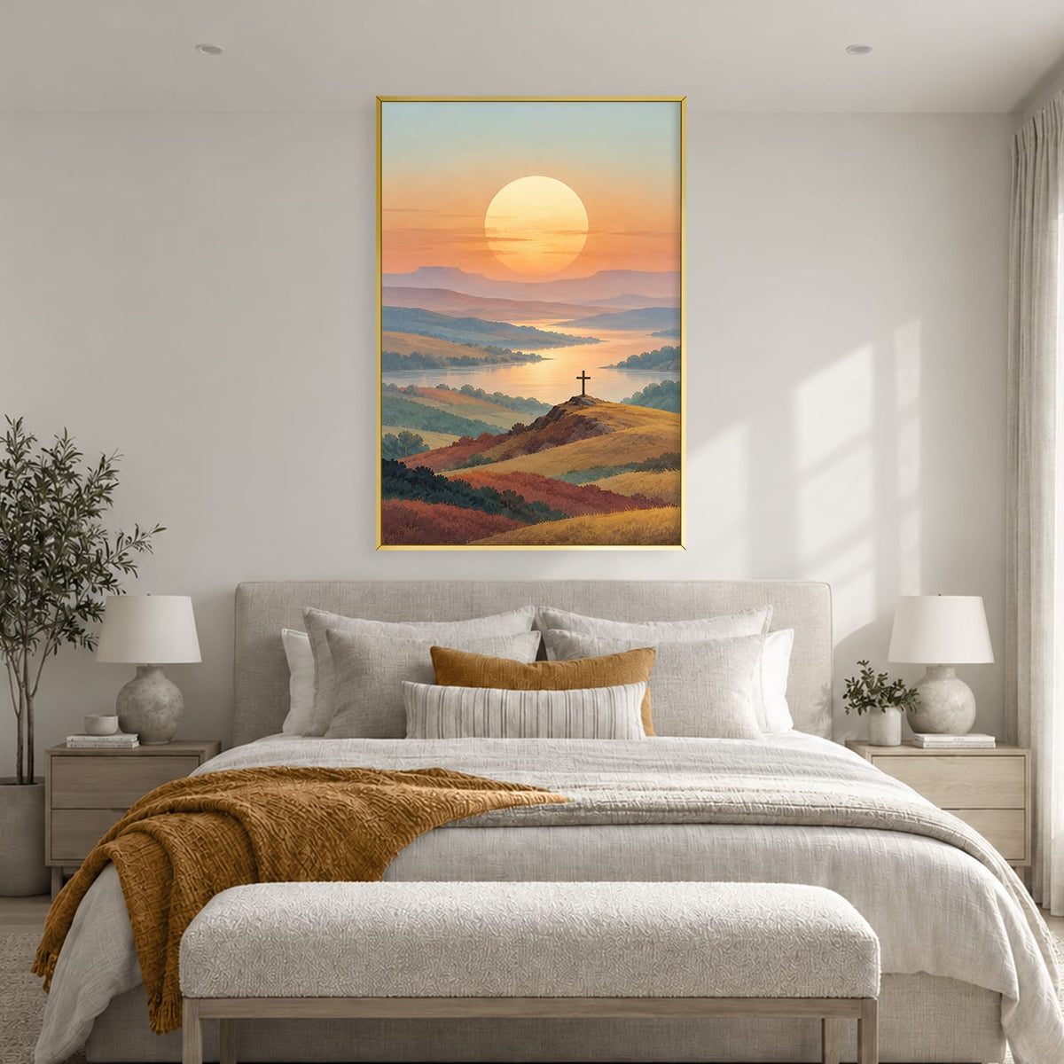 Grace at Golden Hour Canvas Art Clock Canvas