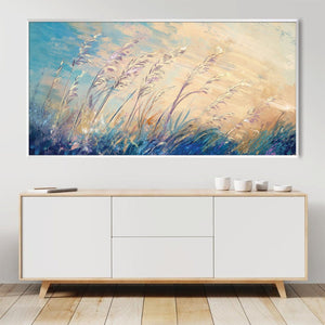 Graceful Field Canvas Art Clock Canvas