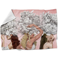 Graceful Woman Blanket Blanket Clock Canvas