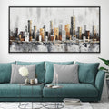 Gradient City Canvas Art Clock Canvas