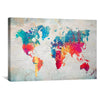Gradient World Map Canvas Art Clock Canvas