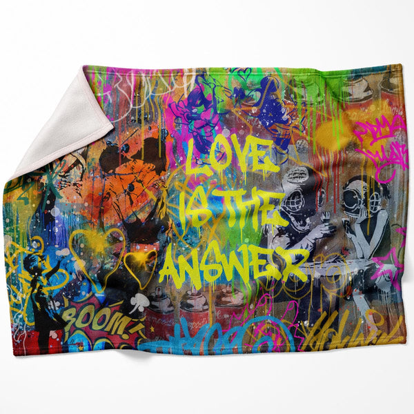 Graffiti Answer Blanket Blanket 75 x 100cm Clock Canvas