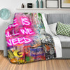 Graffiti Banksy Love Is All We Need Dream Home Bundle Bundle 2 Cushions & 1 Blanket Clock Canvas