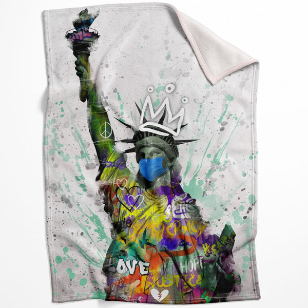 Graffiti Liberty Blanket Blanket 75 x 100cm Clock Canvas