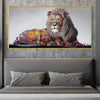 Graffiti Lion Canvas - Single Panel Art Clock Canvas