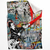 Graffiti Music Blanket Blanket 75 x 100cm Clock Canvas